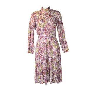 Closet London Floral High Nick Midi Dress UK 8 US 4 Romantic Cottagecore Floral